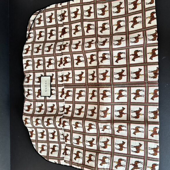 Gucci Equestrian Print Canvas Garment Weekend Travel Bag - Picture 7 of 14